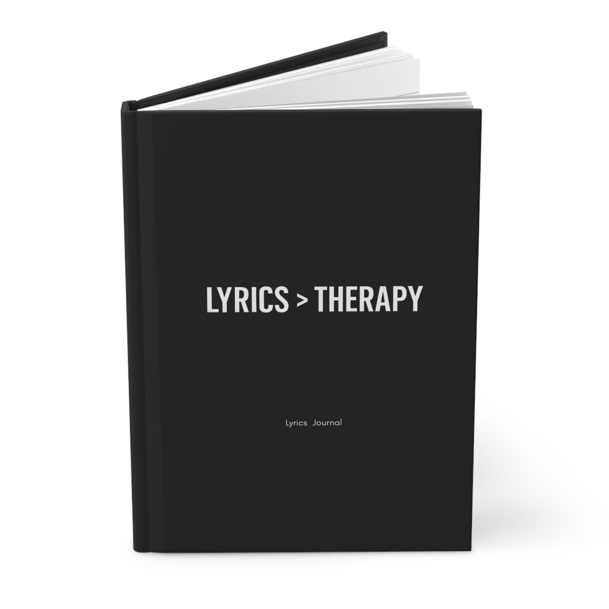 Hardcover Black Matte Lyrics > Therapy Lyric Journal