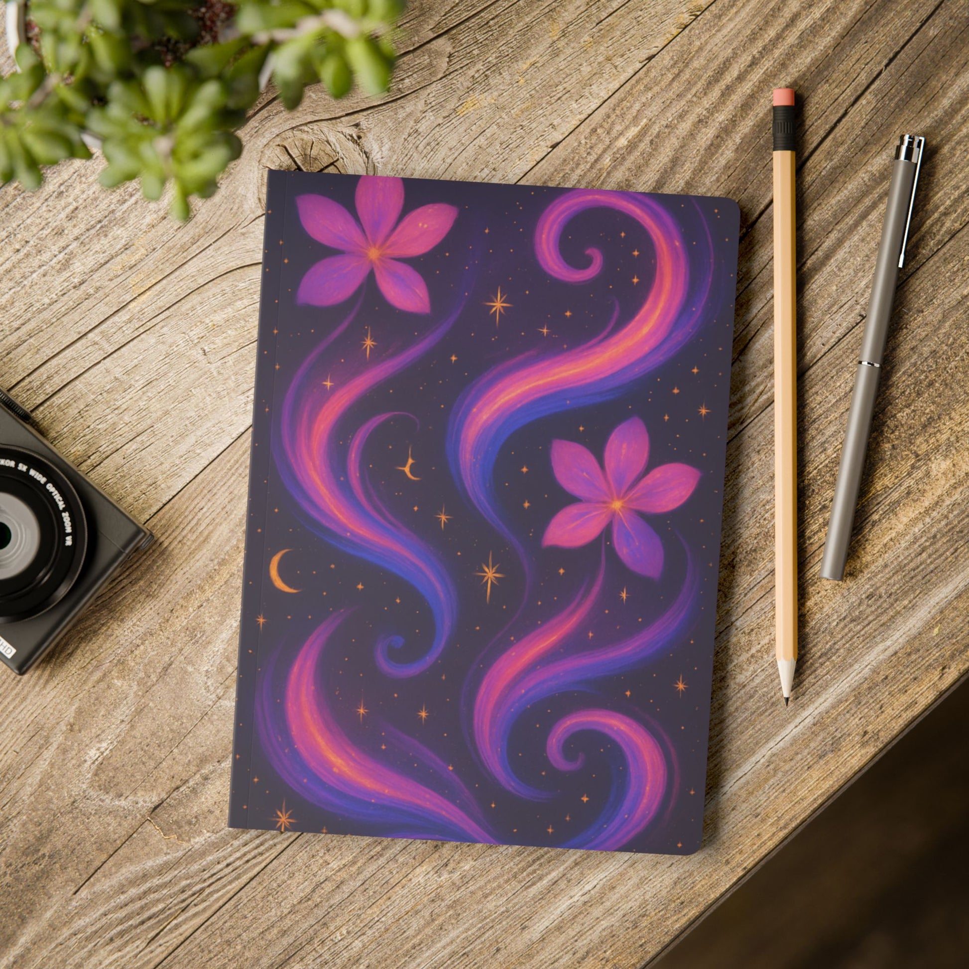 Enchanting Floral Softcover Journal - Perfect for Note-taking, Journaling, Gift for Writers, Student Planner, Mood Tracker