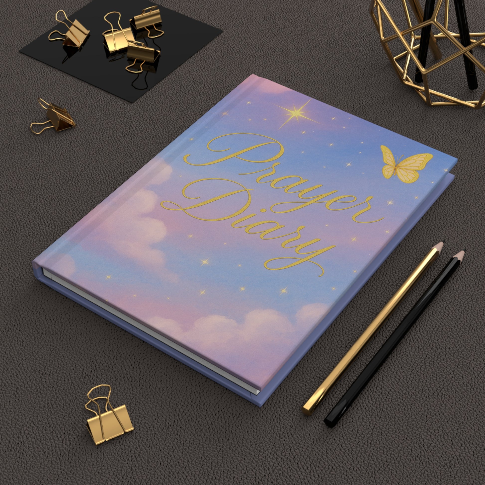 Hardcover Journal Matte purple and blue Prayer Diary