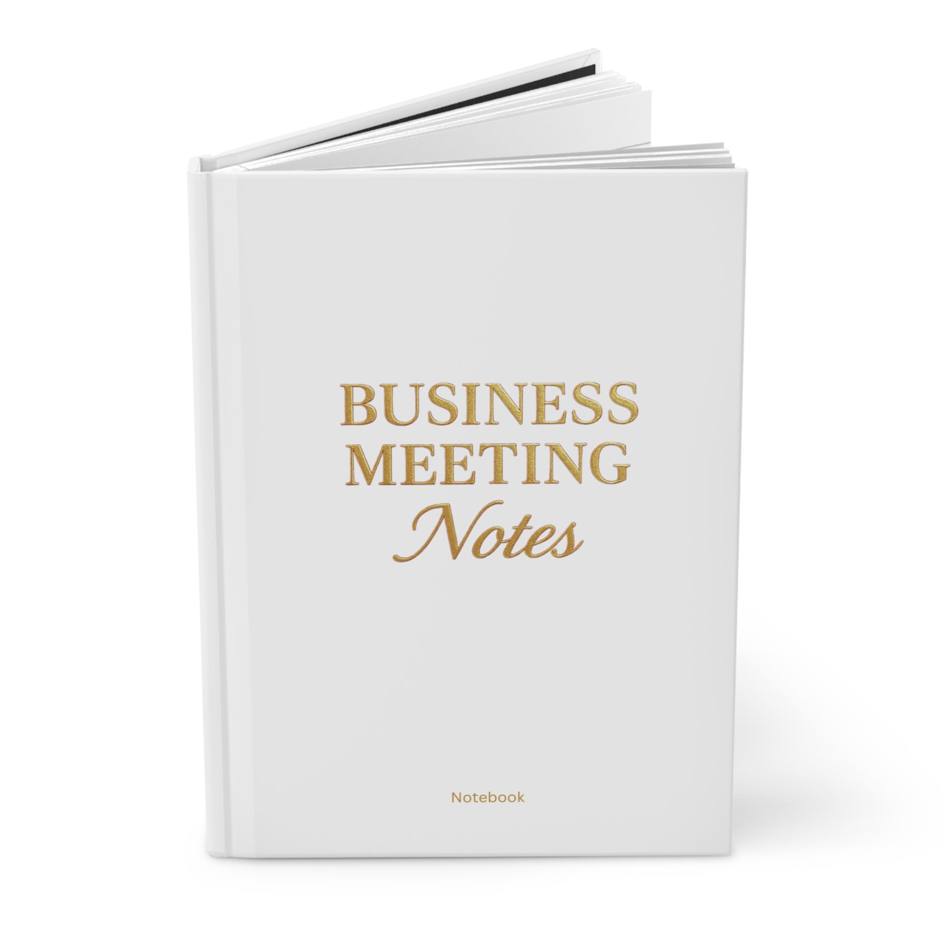 Hardcover Journal Matte Business Meeting Notebook white