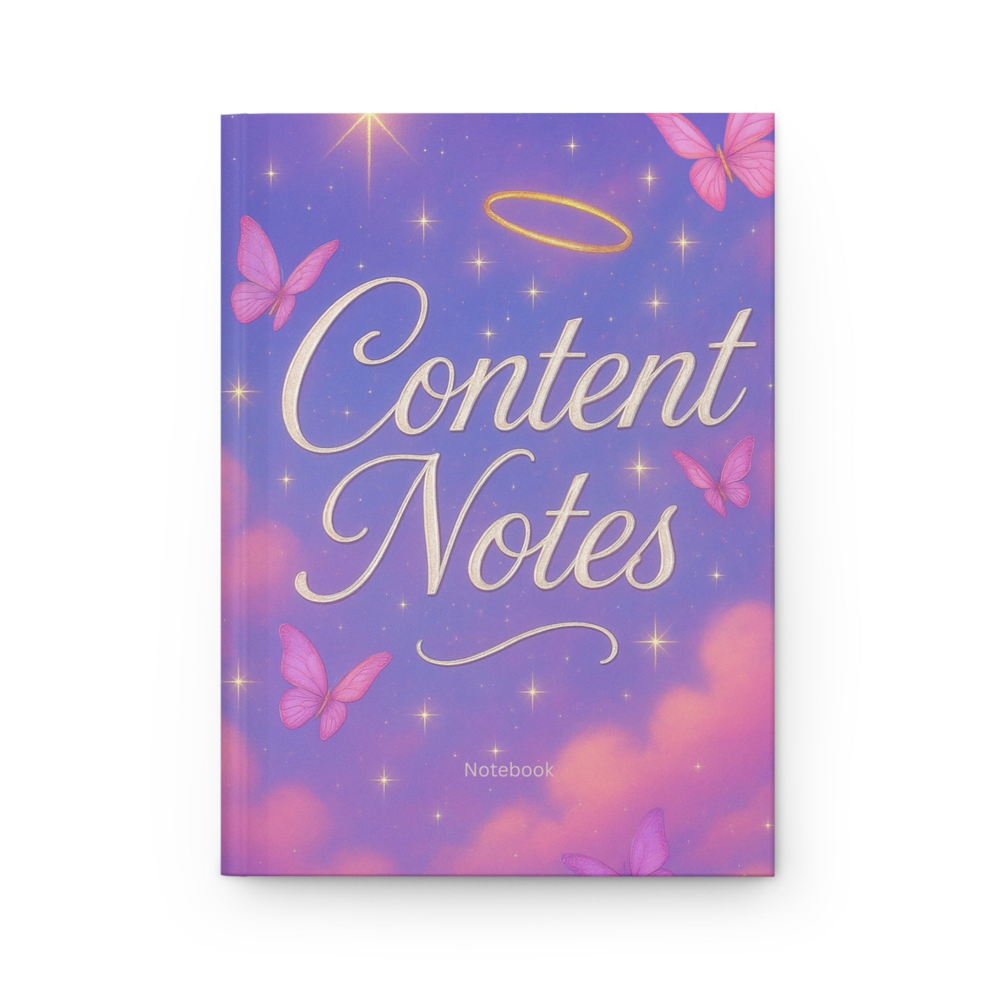 Hardcover Journal Matte Purple Angel Content Notes Notebook