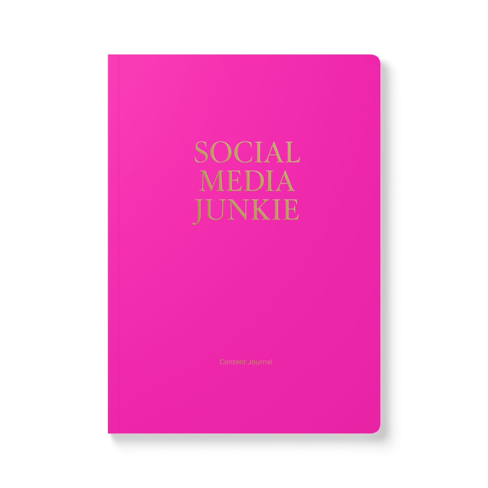 Softcover Journal Hot Pink Social Media Junkie Content Journal