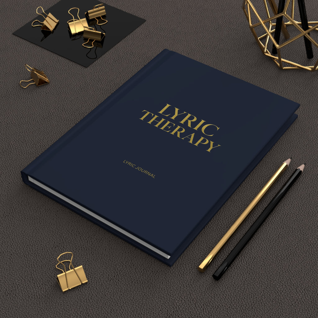 Hardcover Blue Lyric Therapy Journal