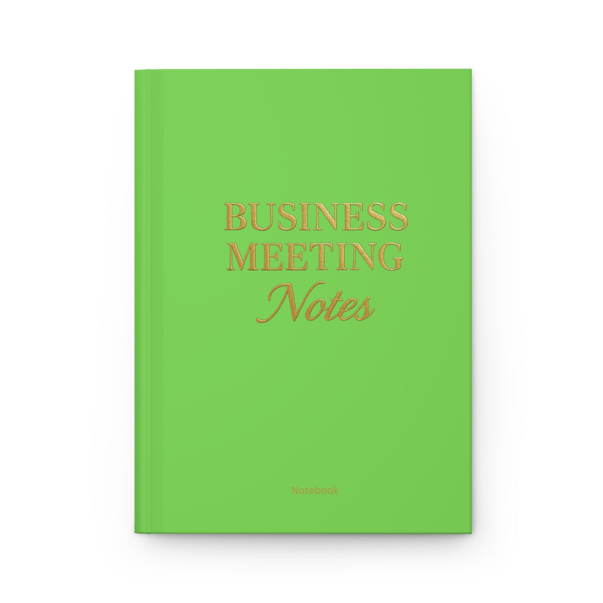 Hardcover Journal Matte Business Meeting Notebook Green