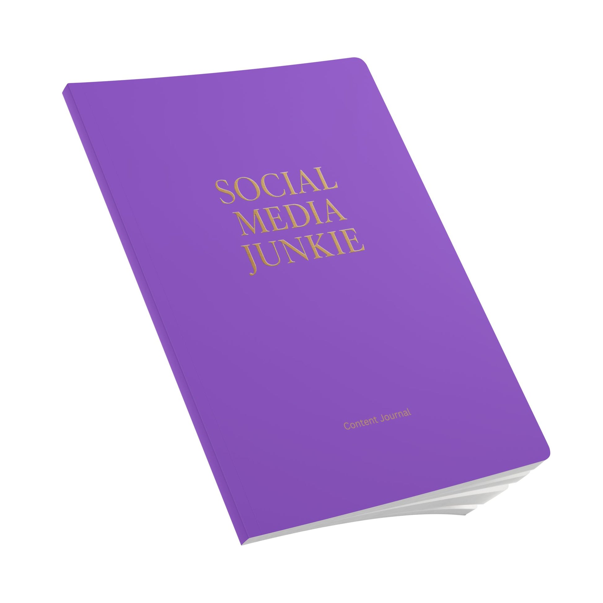 Purple Social Media Junkie Content Creator Journal