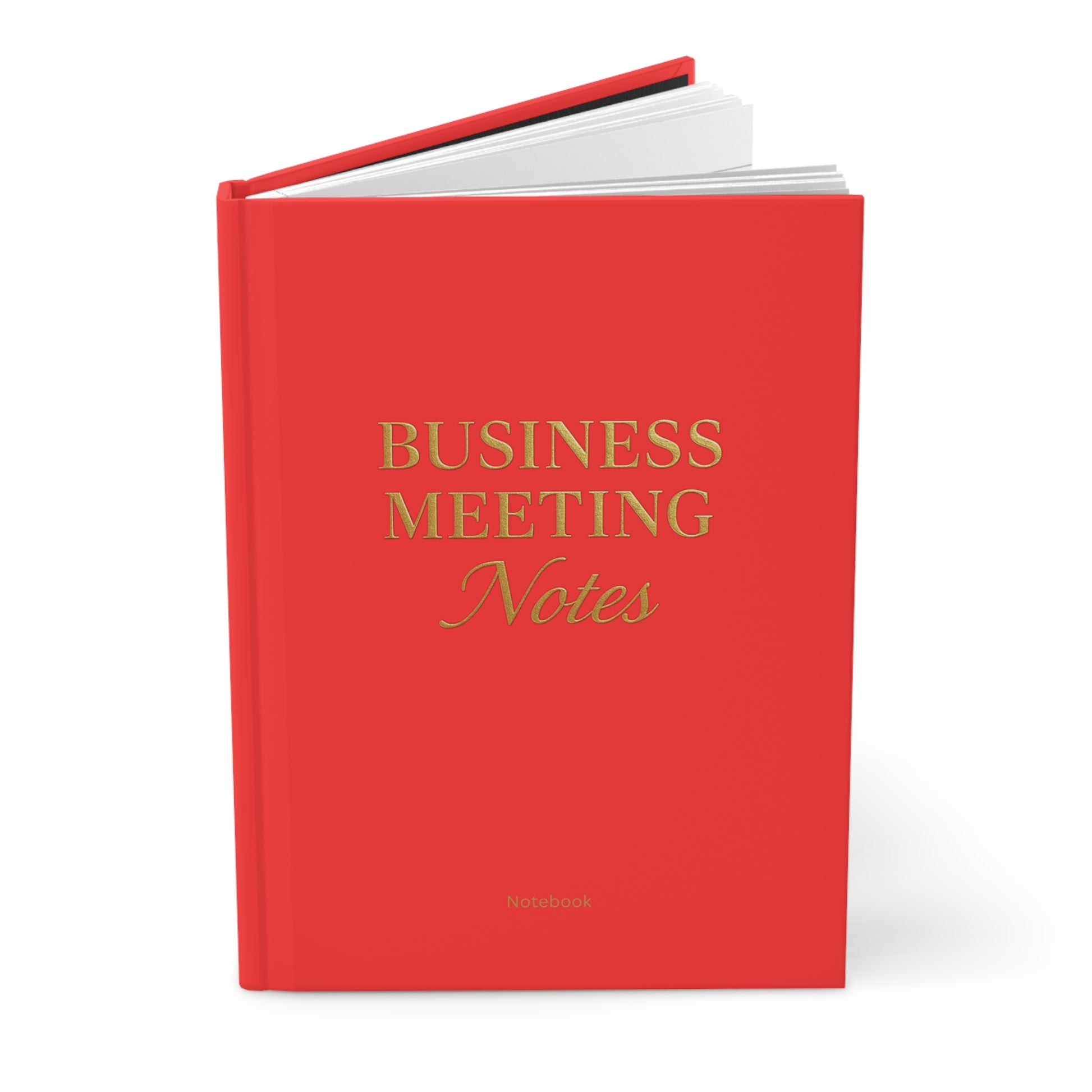 Hardcover Journal Matte Business Meeting Notebook Red