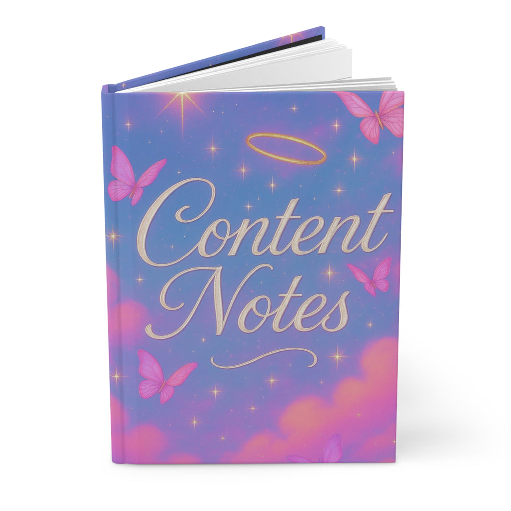Hardcover Journal Matte Angel Content Notes Content Journal