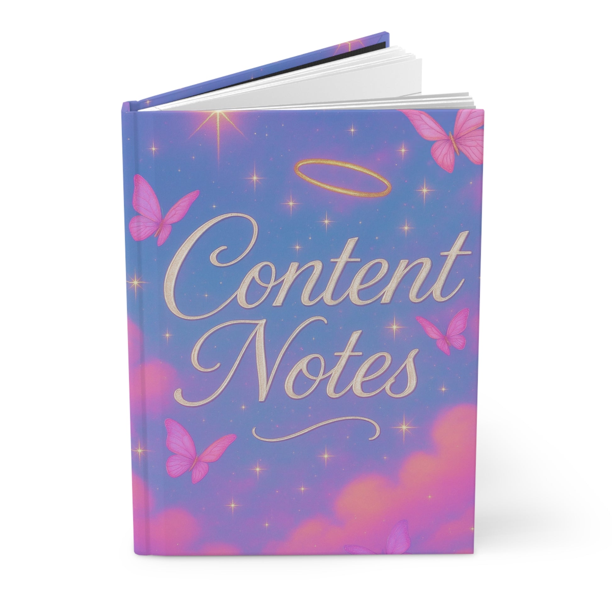 Hardcover Journal Matte Angel Content Notes Content Journal