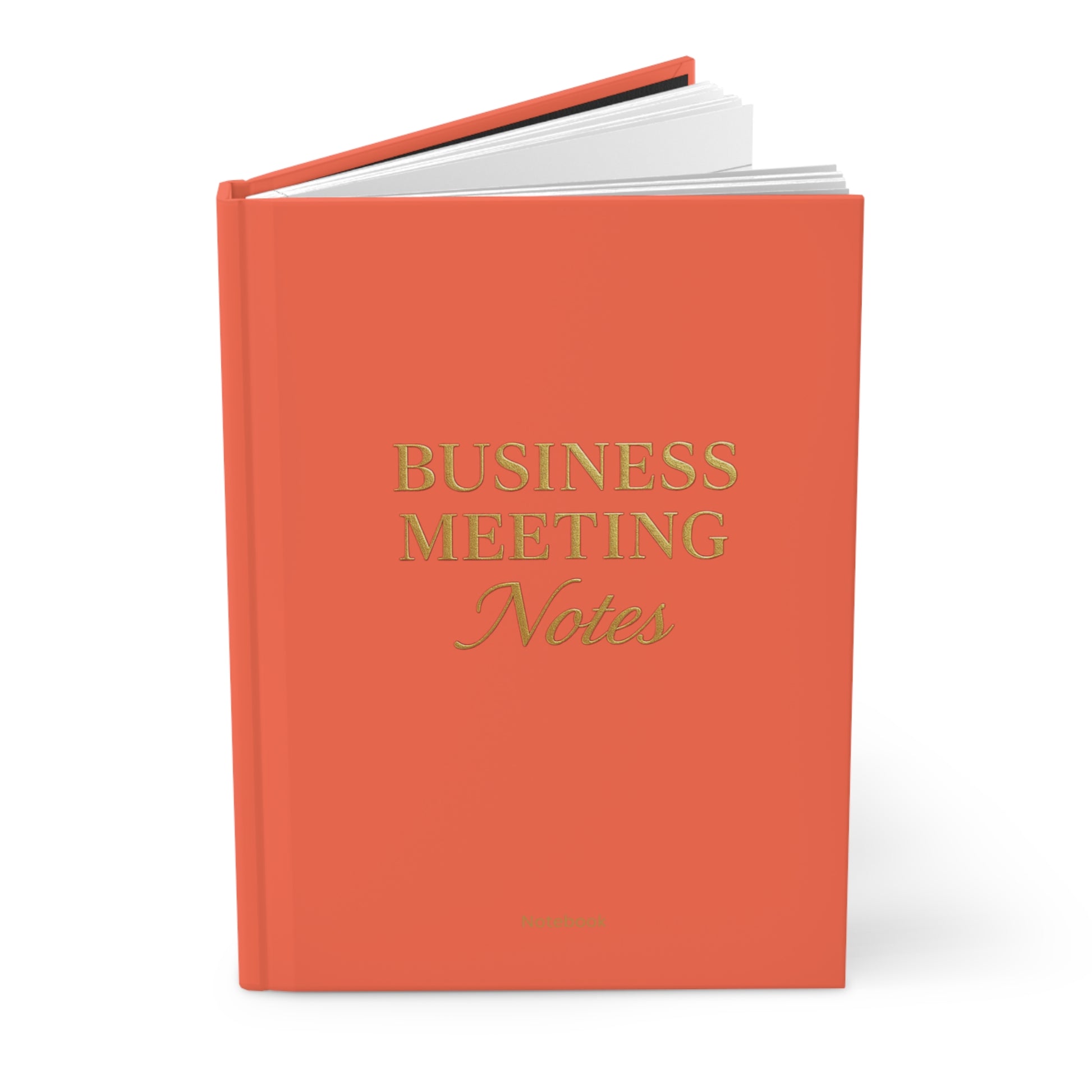Hardcover Journal Matte Business Meeting Notebook Orange